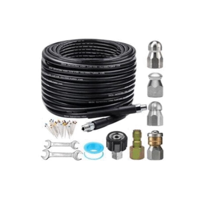 【耐久性抜群】高圧ホース 下水道ノズル セット 高圧洗浄機用 10m 延長ホース 排水管クリーニング 頑丈 耐圧設計 詰まり解消 5000PSI 【耐久性抜群】高圧ホース 下水道ノズル セット 高圧洗浄機用 10m 延長ホース 排水管クリーニング 頑丈 耐圧設計 詰まり解消 5000PSI