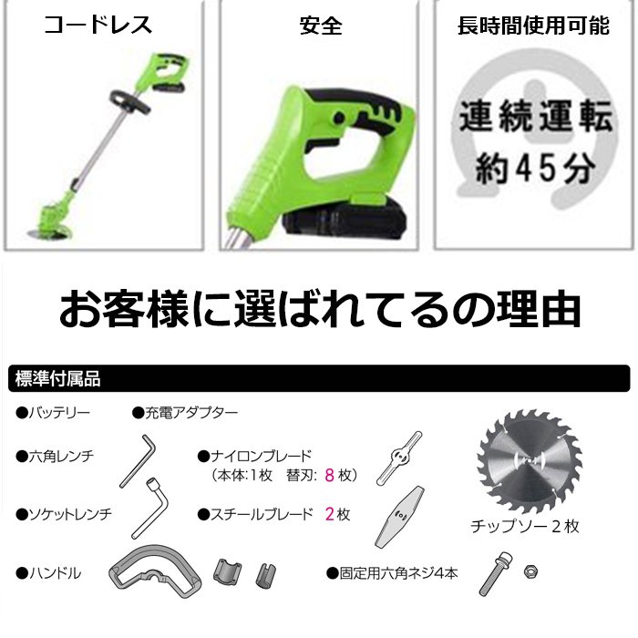 【翌日発送】草刈機 コードレス バッテリー式 角度調整 伸縮 替刃付き 枝切り 芝生庭 畑 雑草 草 植木 刈払機 草刈り機 軽量 安全 無線 充電式 mdprevattcaulkingandwaterproofing.com