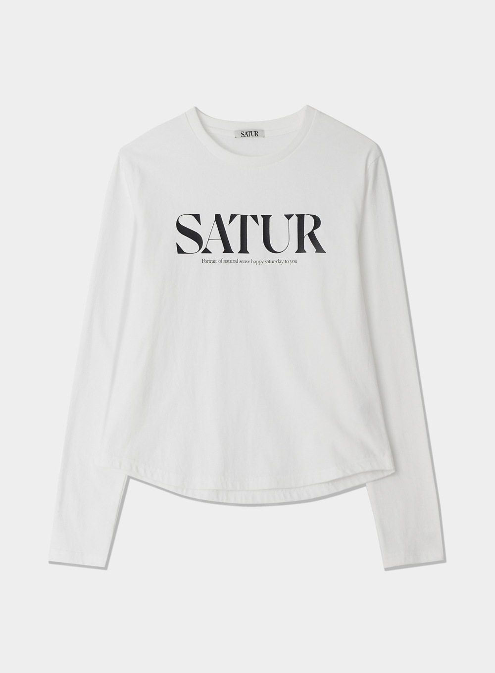 【SATUR】 SIGNATURE LOGO COTTON LONG SLEEVE : CLEAN WHITE 【SATUR】 SIGNATURE LOGO COTTON LONG SLEEVE : CLEAN WHITE