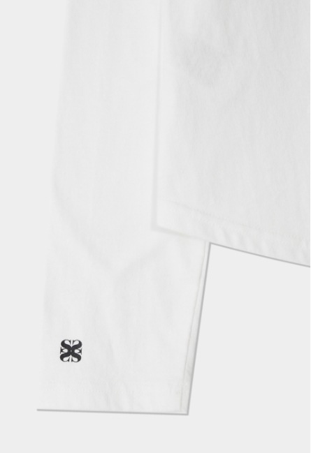 【SATUR】 SIGNATURE LOGO COTTON LONG SLEEVE : CLEAN WHITE 【SATUR】 SIGNATURE LOGO COTTON LONG SLEEVE : CLEAN WHITE