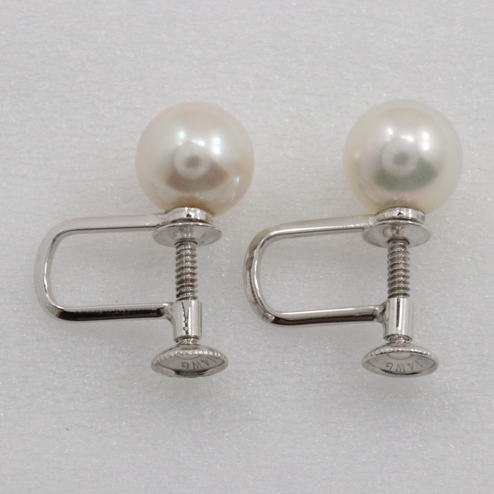 お歳暮・冬ギフト特集 - おとなの週末お取り寄せ倶楽部 イヤリング 真珠 8.0mm 約2.8g パール K14ホワイトゴールド 真珠