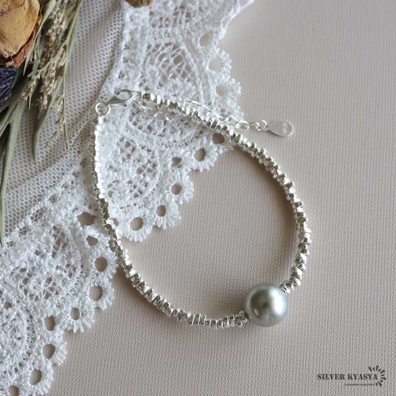 シルバー925 パールブレスレット [cb100]