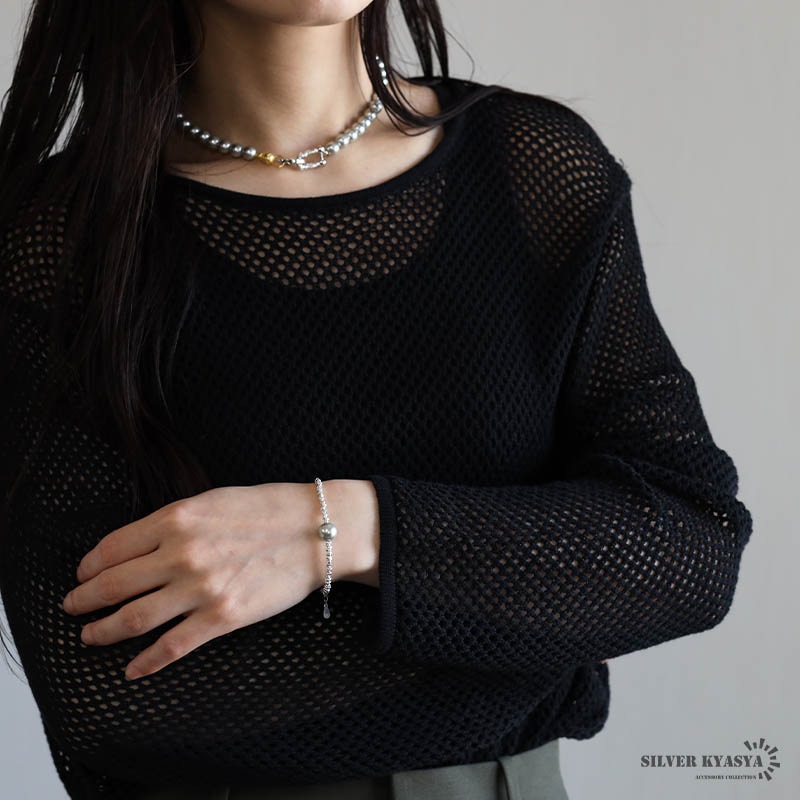 シルバー925 パールブレスレット [cb100]