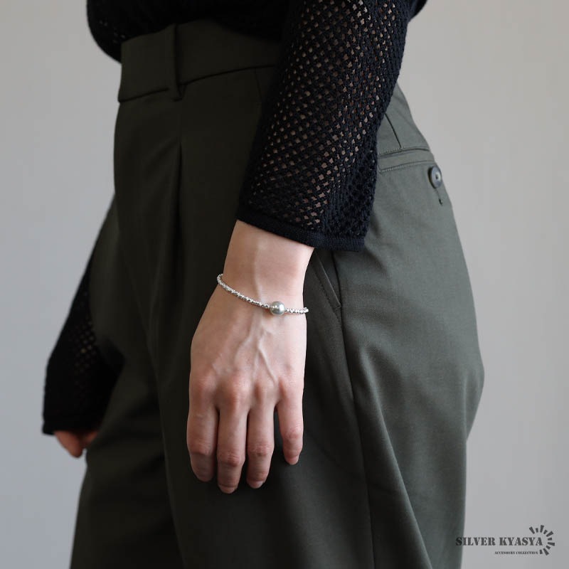 シルバー925 パールブレスレット [cb100]