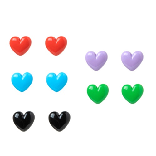 [チェユジョンノジョンイカリーナ協賛イヤリング] Mini Color Heart Earring デイリーアクセサリー SNSで人気 人気ジュエリー 韓国ファッションジュエリー