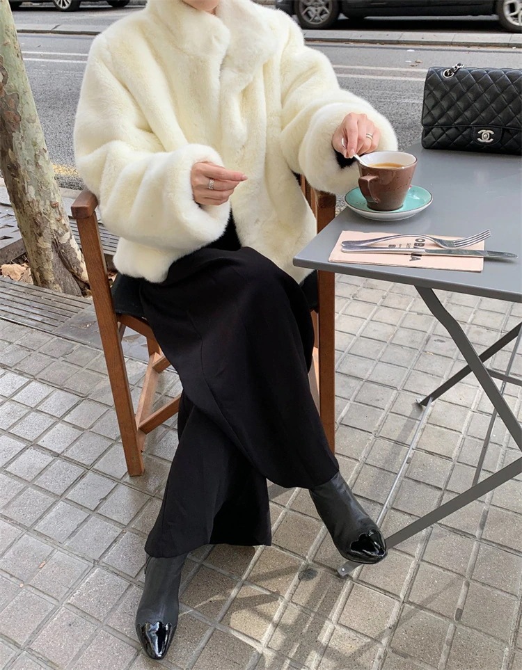 早い者勝ち 上品映え 24 暖かい ミンクコート 毛皮コート タートルネック コート ゆったりする 厚手 ランタンスリーブ