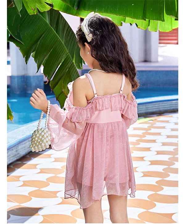 はな 送料無料】親子ペア 水着 半袖 ワンピース キッズ 女の子 レディース