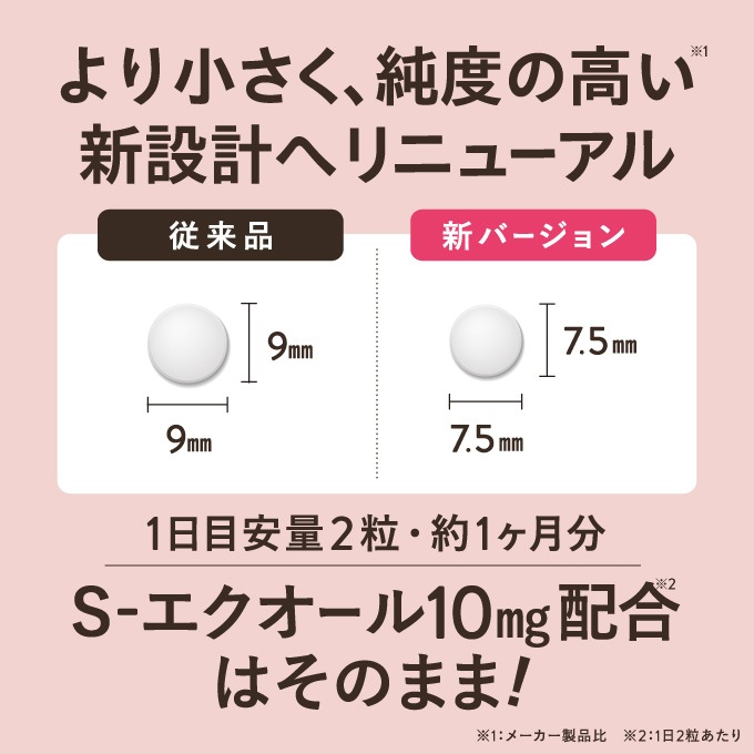 小粒2粒で S-エクオール 10mg with エクオール 3袋セット 約3ヶ月分 産婦人科医監修 国内製造 小粒2粒で S-エクオール 10mg with エクオール 3袋セット 約3ヶ月分 産婦人科医監修 国内製造