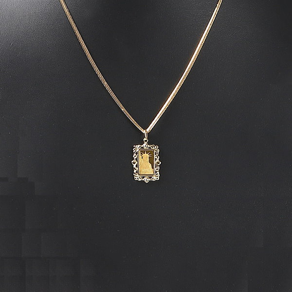 K24 インゴット 2g ペンダントトップ ペンダントトップ K24 フォルトゥナインゴット 2.5g K18 枠付