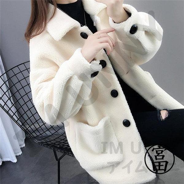 アウター レディース ボア ブルゾン アウター フリース 冬 防寒 防風 あったか 暖かい 大きいサイズ モコモコ 韓国風 モッズコート アウター