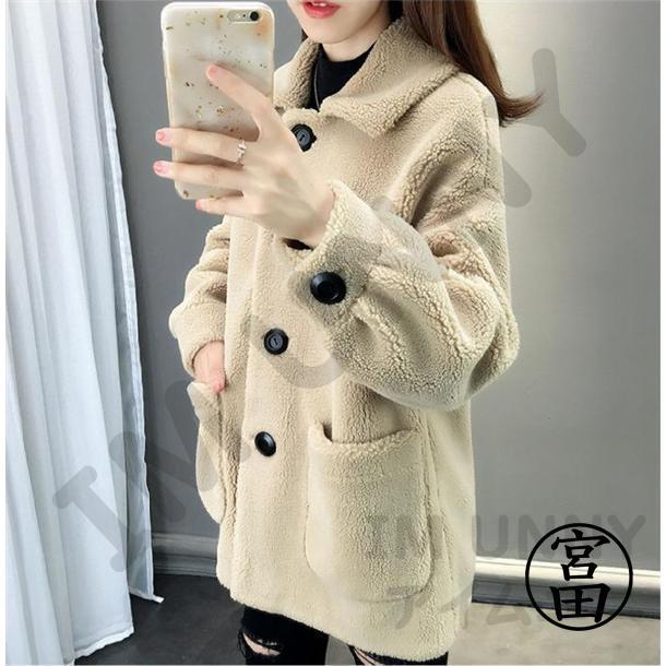 アウター レディース ボア ブルゾン アウター フリース 冬 防寒 防風 あったか 暖かい 大きいサイズ モコモコ 韓国風 モッズコート アウター