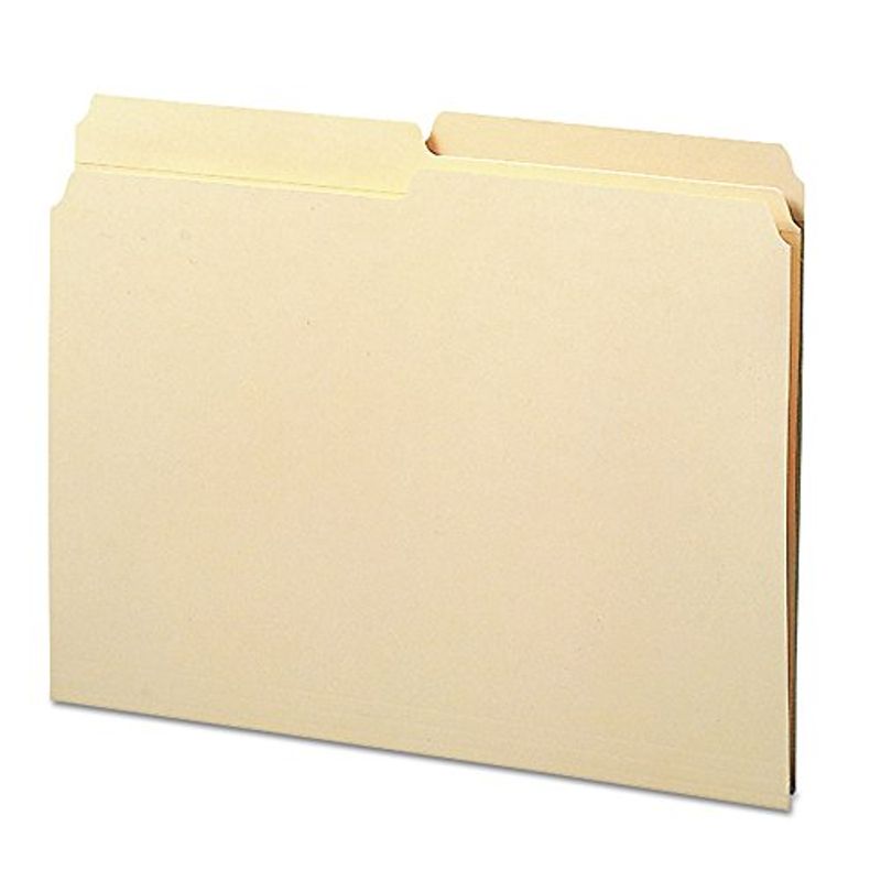 新着 Folders, 100/Box Manila, Letter, Tab, Top Reinforced Assorted