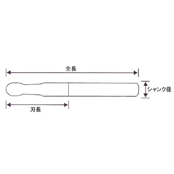 PROCHI PRV-R600M2 超硬ボールエンドミル R6.0 Vシリーズ