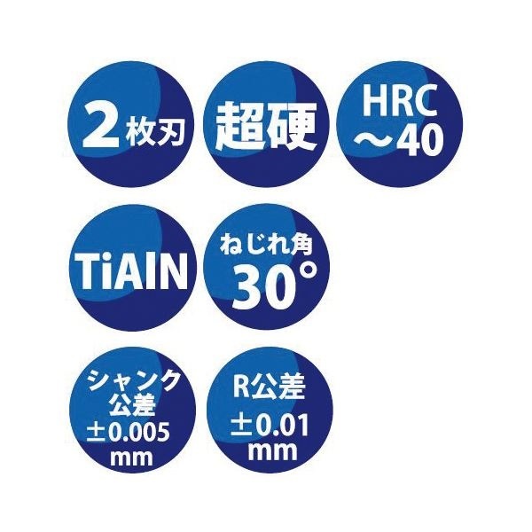 PROCHI PRV-R600M2 超硬ボールエンドミル R6.0 Vシリーズ
