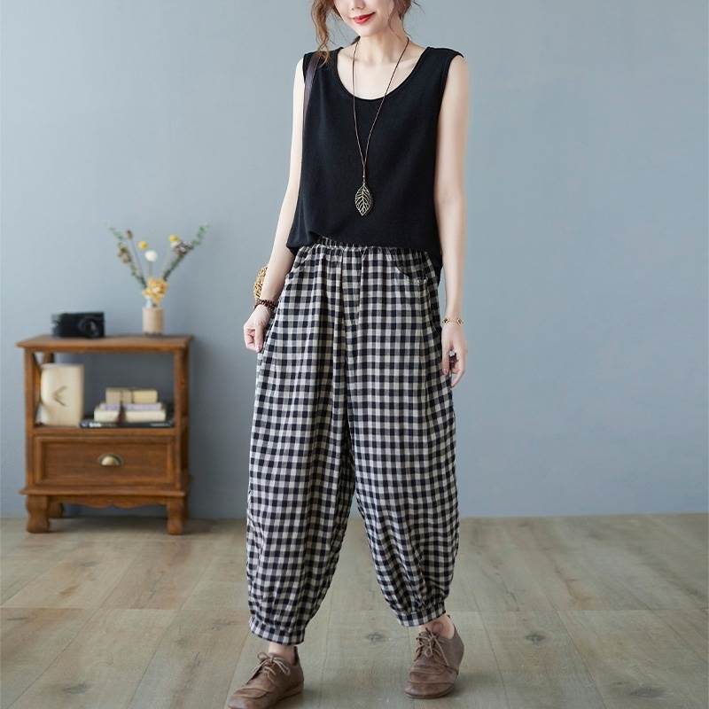 ボトムス パンツ ワイドパンツ アラジンパンツ パンツ 9分丈 ワイド ポケット ウエストゴム 伸縮性 綿 大人可愛い きれいめ シンプル カジュアル 大人 上品 お洒落 レトロ 大人女子 こなれ感