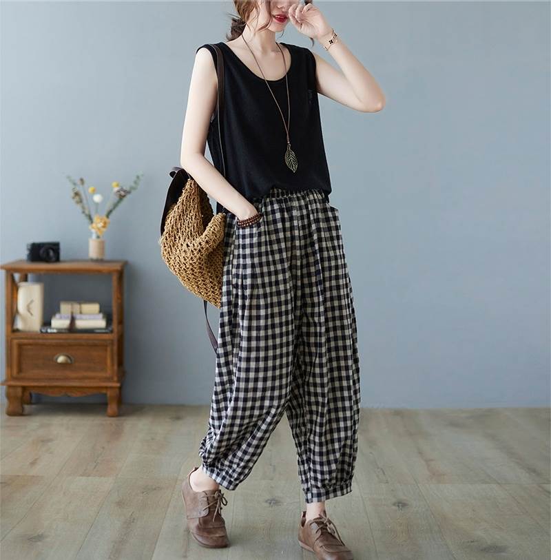 ボトムス パンツ ワイドパンツ アラジンパンツ パンツ 9分丈 ワイド ポケット ウエストゴム 伸縮性 綿 大人可愛い きれいめ シンプル カジュアル 大人 上品 お洒落 レトロ 大人女子 こなれ感