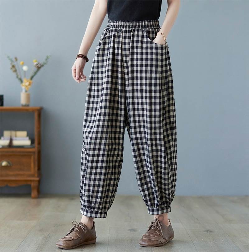 ボトムス パンツ ワイドパンツ アラジンパンツ パンツ 9分丈 ワイド ポケット ウエストゴム 伸縮性 綿 大人可愛い きれいめ シンプル カジュアル 大人 上品 お洒落 レトロ 大人女子 こなれ感