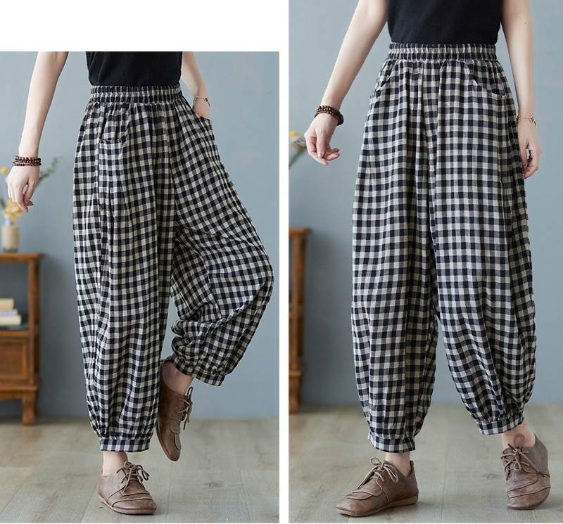 ボトムス パンツ ワイドパンツ アラジンパンツ パンツ 9分丈 ワイド ポケット ウエストゴム 伸縮性 綿 大人可愛い きれいめ シンプル カジュアル 大人 上品 お洒落 レトロ 大人女子 こなれ感