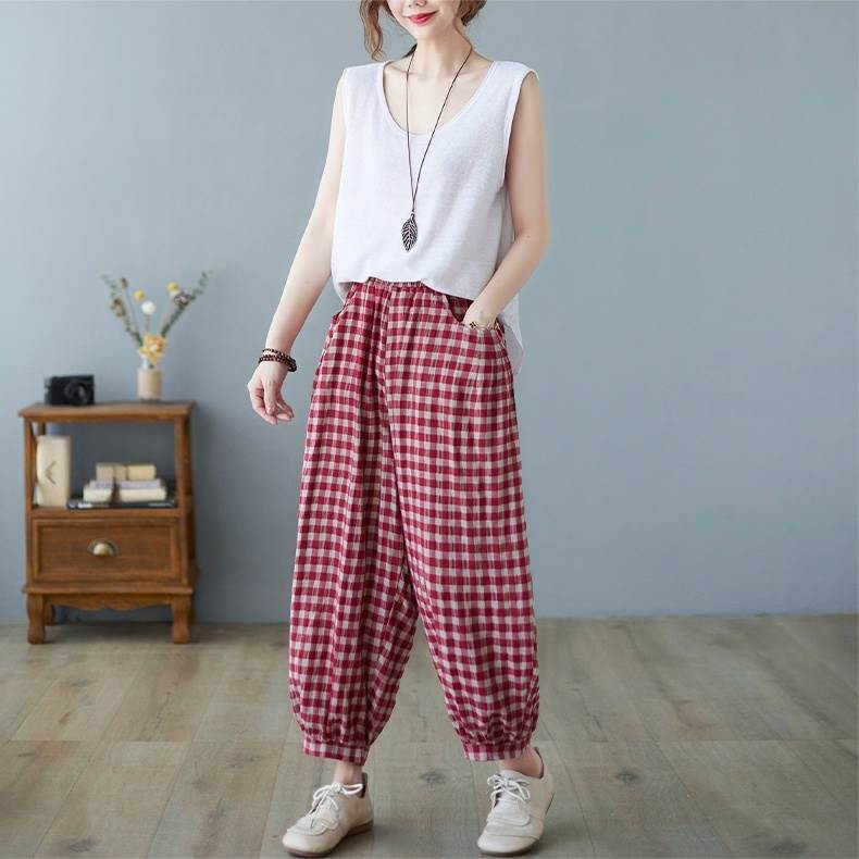 ボトムス パンツ ワイドパンツ アラジンパンツ パンツ 9分丈 ワイド ポケット ウエストゴム 伸縮性 綿 大人可愛い きれいめ シンプル カジュアル 大人 上品 お洒落 レトロ 大人女子 こなれ感