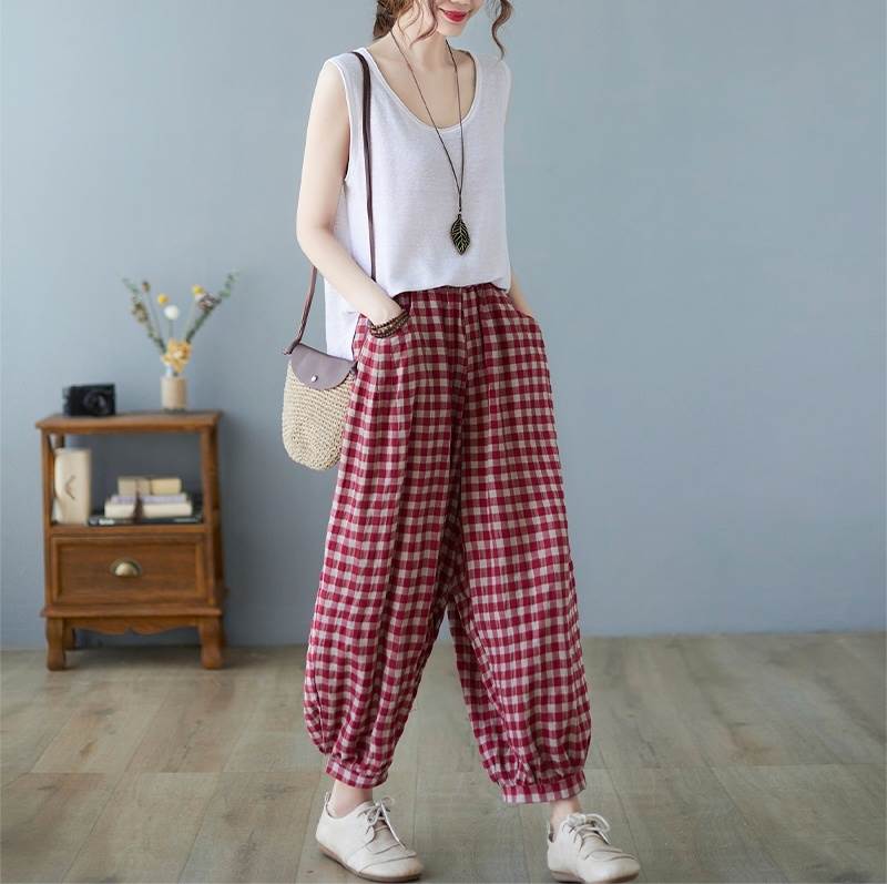 ボトムス パンツ ワイドパンツ アラジンパンツ パンツ 9分丈 ワイド ポケット ウエストゴム 伸縮性 綿 大人可愛い きれいめ シンプル カジュアル 大人 上品 お洒落 レトロ 大人女子 こなれ感