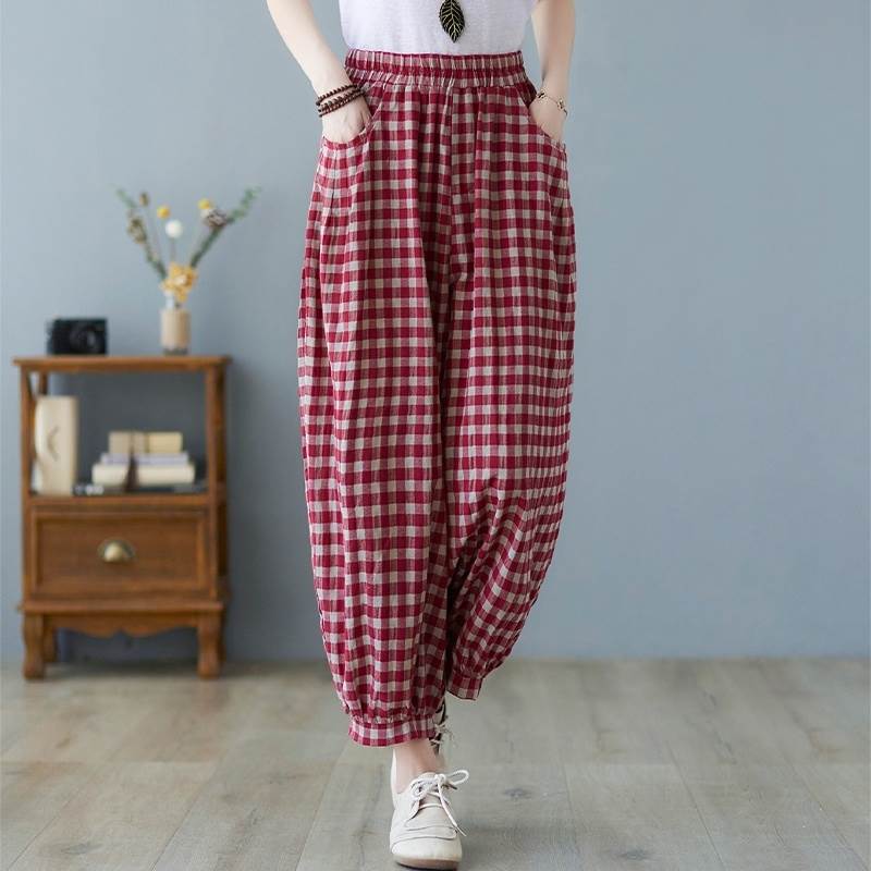 ボトムス パンツ ワイドパンツ アラジンパンツ パンツ 9分丈 ワイド ポケット ウエストゴム 伸縮性 綿 大人可愛い きれいめ シンプル カジュアル 大人 上品 お洒落 レトロ 大人女子 こなれ感