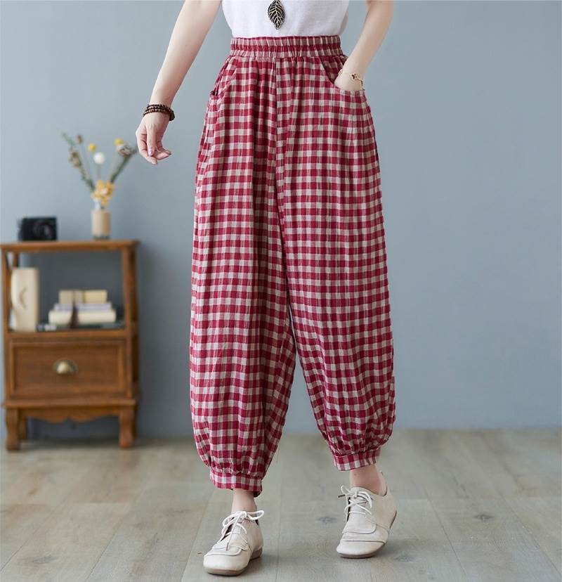 ボトムス パンツ ワイドパンツ アラジンパンツ パンツ 9分丈 ワイド ポケット ウエストゴム 伸縮性 綿 大人可愛い きれいめ シンプル カジュアル 大人 上品 お洒落 レトロ 大人女子 こなれ感