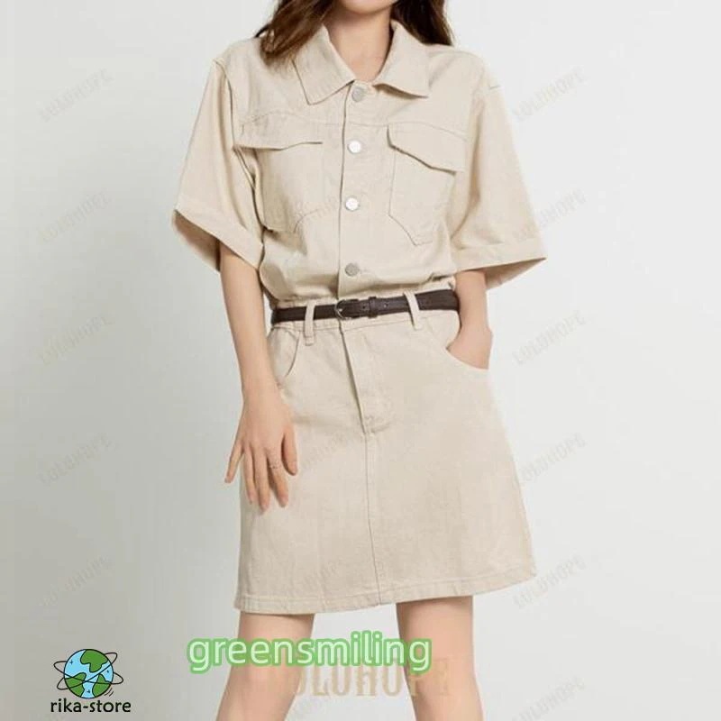 【新作登場 】【最短出荷 】ワンピース デニム レディース 半袖 韓国ファッション おしゃれ かわいい 量産型 春 夏 秋 シャツワンピ デニム 【新作登場 】【最短出荷 】ワンピース デニム レディース 半袖 韓国ファッション おしゃれ かわいい 量産型 春 夏 秋 シャツワンピ デニム