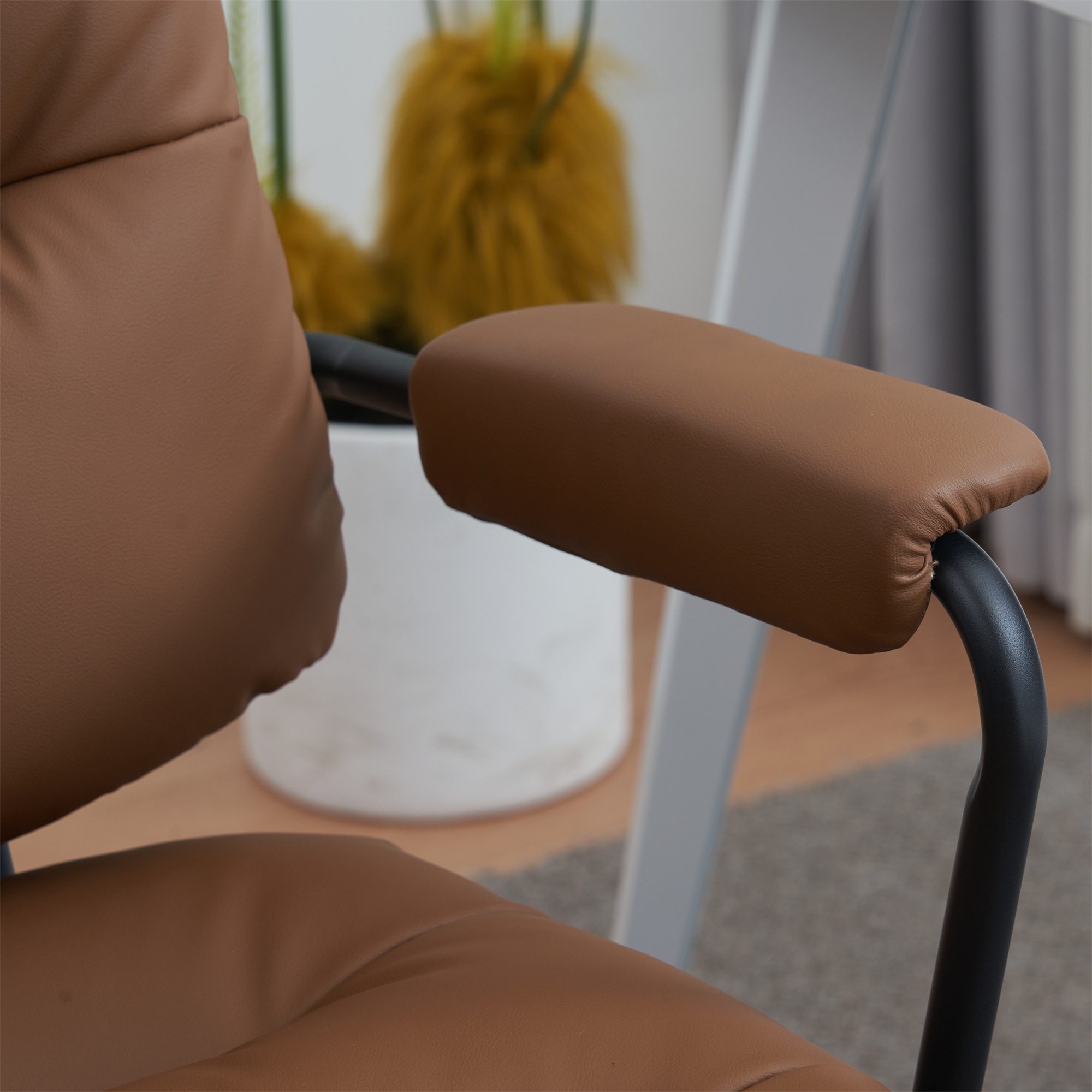 301【新作登場】ブラウン デスクチェア 在宅ワーク オフィスチェア