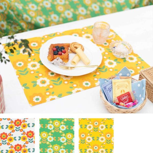 可愛らしい昭和レトロ花柄キッチンセット Qoo10] 昭和レトロ柄 生地 花柄 キッチン 食器