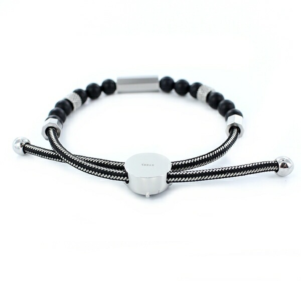 Diesel ディーゼル メンズ シルバー ブラック ブレスレット 数珠 アクセサリー 男性 ブランド アクセ DX1151040 誕生日プレゼント ポイント消化 Diesel ディーゼル メンズ シルバー ブラック ブレスレット 数珠 アクセサリー 男性 ブランド アクセ DX1151040 誕生日プレゼント ポイント消化