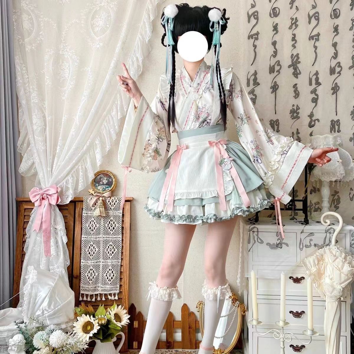 ロリータ大袖裾スカートロリータ可愛いメイド服セット ハロウィン ドレス コスプレロリータ ワンピース 今年も人気!ロリータ ロリータ大袖裾スカートロリータ可愛いメイド服セット ハロウィン ドレス コスプレロリータ ワンピース 今年も人気!ロリータ