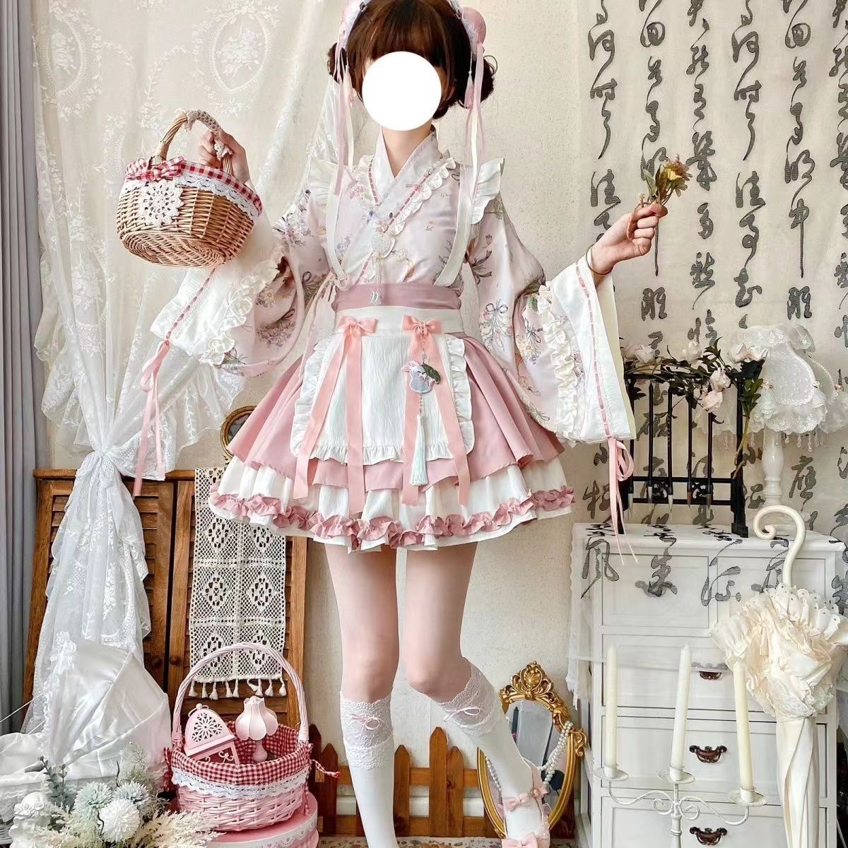 ロリータ大袖裾スカートロリータ可愛いメイド服セット ハロウィン ドレス コスプレロリータ ワンピース 今年も人気!ロリータ ロリータ大袖裾スカートロリータ可愛いメイド服セット ハロウィン ドレス コスプレロリータ ワンピース 今年も人気!ロリータ