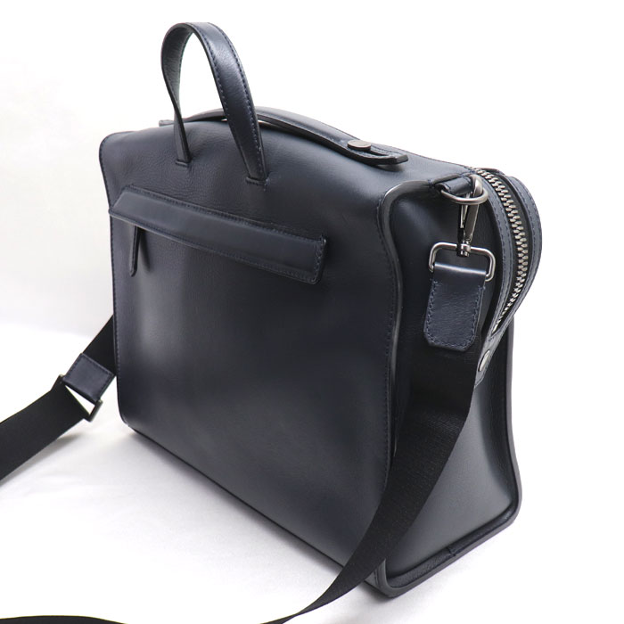FENDI フェンディ ブリーフケース 2タイプハンドル 2Wayショルダーバッグ ダークネイビー 7VA400 メンズ 中古 FENDI フェンディ ブリーフケース 2タイプハンドル 2Wayショルダーバッグ ダークネイビー 7VA400 メンズ 中古