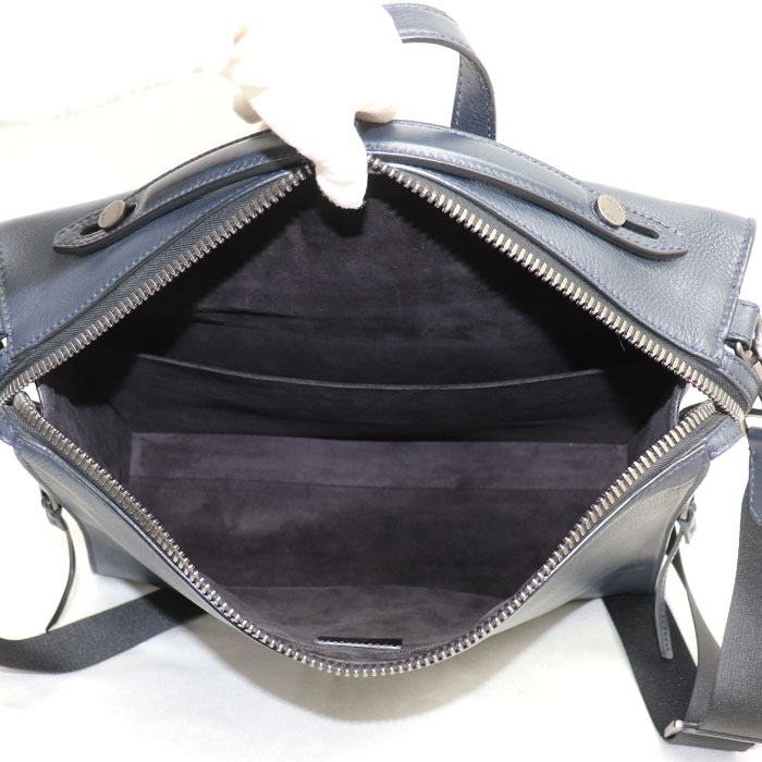 FENDI フェンディ ブリーフケース 2タイプハンドル 2Wayショルダーバッグ ダークネイビー 7VA400 メンズ 中古 FENDI フェンディ ブリーフケース 2タイプハンドル 2Wayショルダーバッグ ダークネイビー 7VA400 メンズ 中古