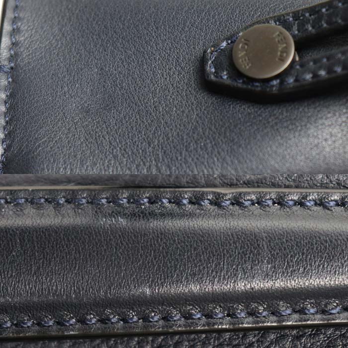 FENDI フェンディ ブリーフケース 2タイプハンドル 2Wayショルダーバッグ ダークネイビー 7VA400 メンズ 中古 FENDI フェンディ ブリーフケース 2タイプハンドル 2Wayショルダーバッグ ダークネイビー 7VA400 メンズ 中古