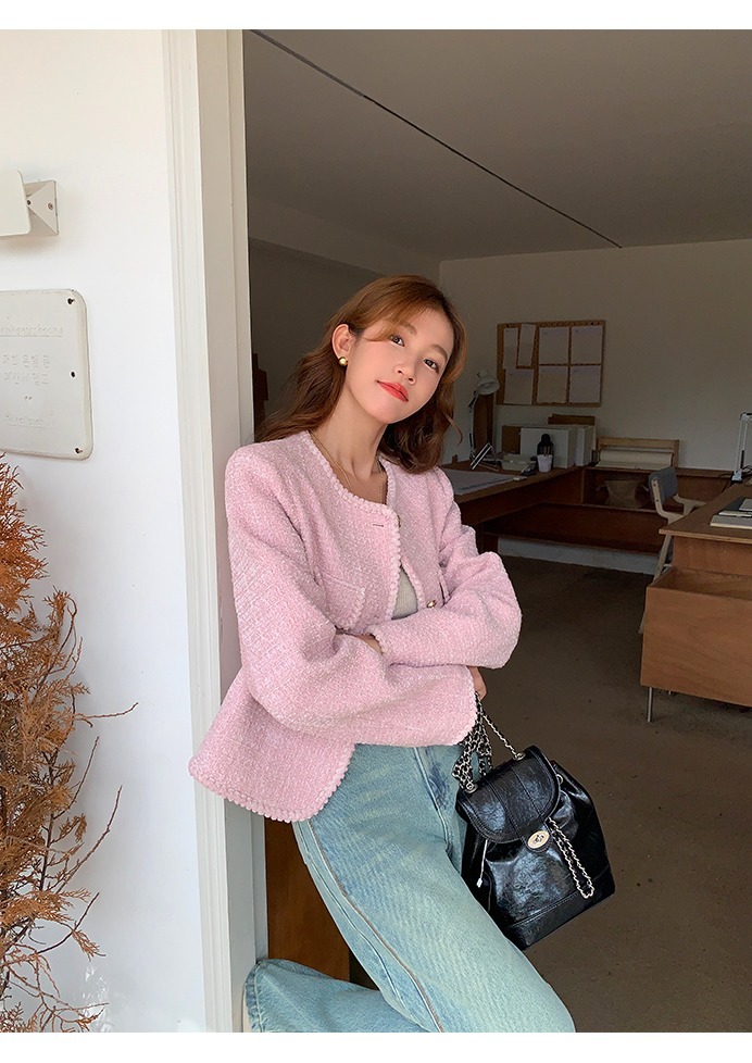 ジャケット ノーカラー ジャケット 長袖 ラウンドネック ボタンダウン ストレート フェミニン ポケット 前開き ツイード ボタン かわいい 大人可愛い きれいめ オフィス 20代 オルチャン ジャケット ノーカラー ジャケット 長袖 ラウンドネック ボタンダウン ストレート フェミニン ポケット 前開き ツイード ボタン かわいい 大人可愛い きれいめ オフィス 20代 オルチャン