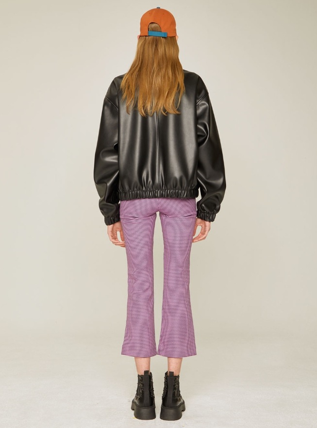 [SPERONE] Fox Leather Betty Neck Jacket