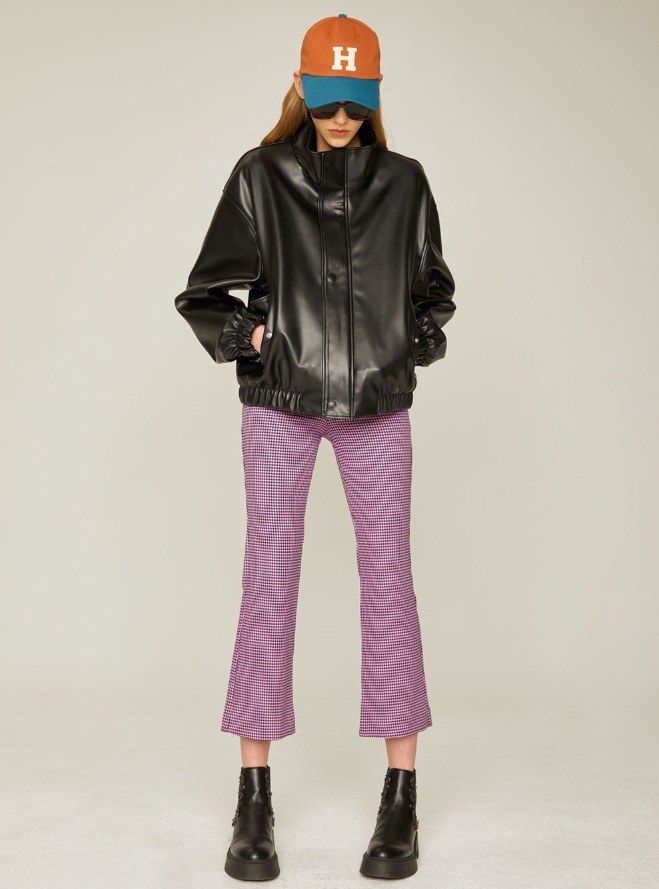 [SPERONE] Fox Leather Betty Neck Jacket