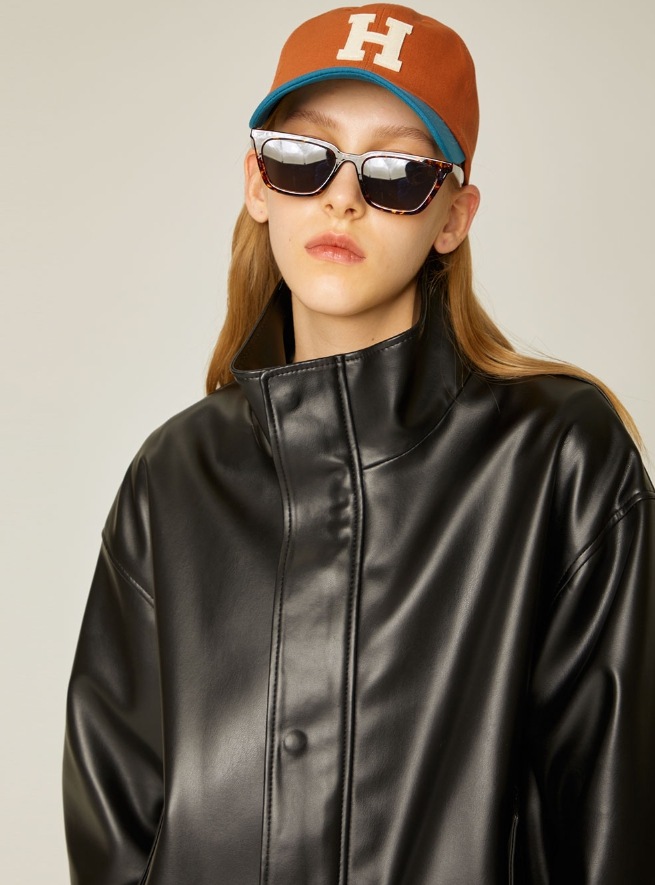 [SPERONE] Fox Leather Betty Neck Jacket
