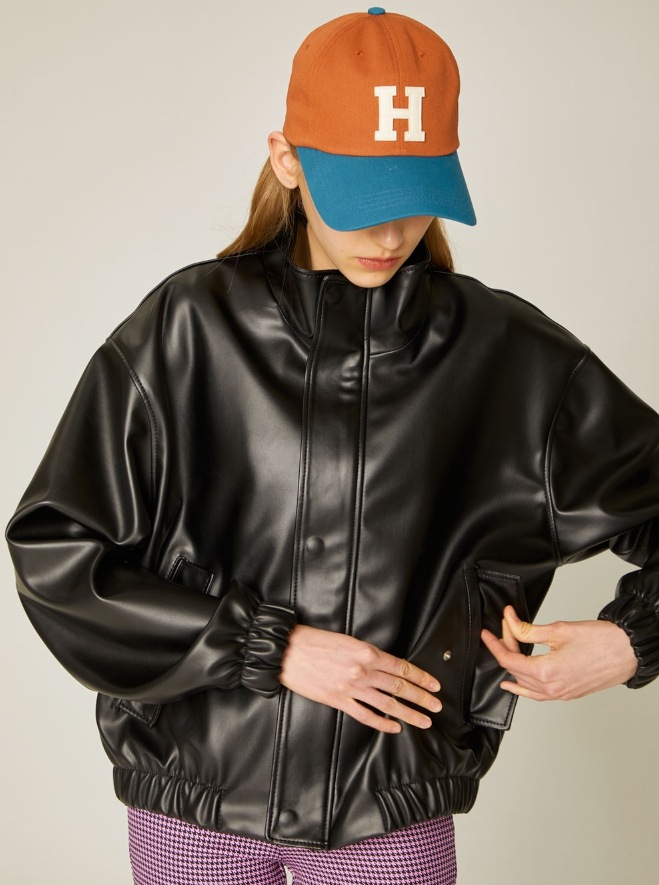 [SPERONE] Fox Leather Betty Neck Jacket