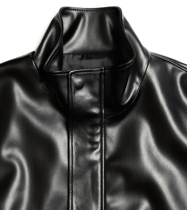 [SPERONE] Fox Leather Betty Neck Jacket