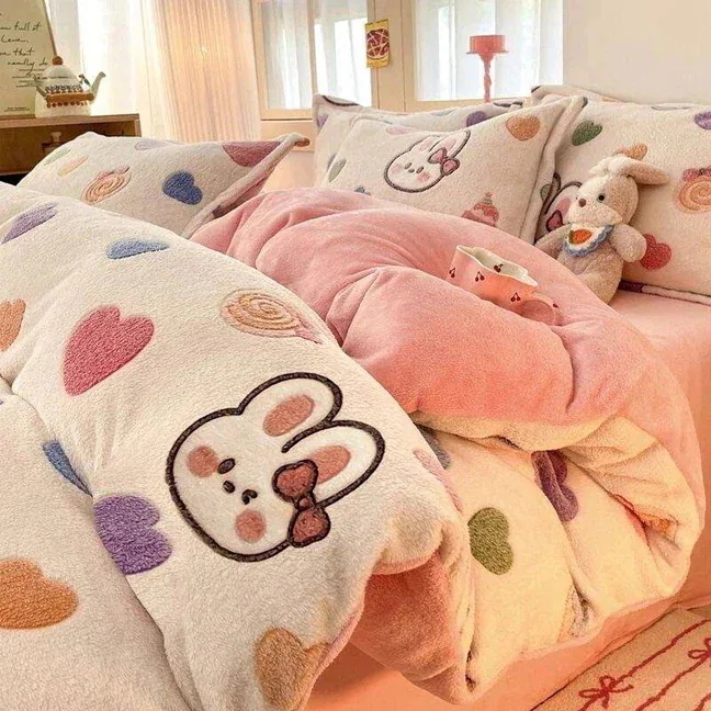 毛布 布団カバー 冬用 厚手 ベッドカバー 暖かい 抗菌防臭 ダブルサイズ 掛け布団カバー 洗える 寝具 ベッド用品 プレゼント シングル セミダブル ダブル 韓国ファッション