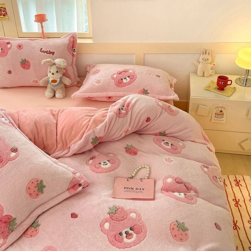 毛布 布団カバー 冬用 厚手 ベッドカバー 暖かい 抗菌防臭 ダブルサイズ 掛け布団カバー 洗える 寝具 ベッド用品 プレゼント シングル セミダブル ダブル 韓国ファッション