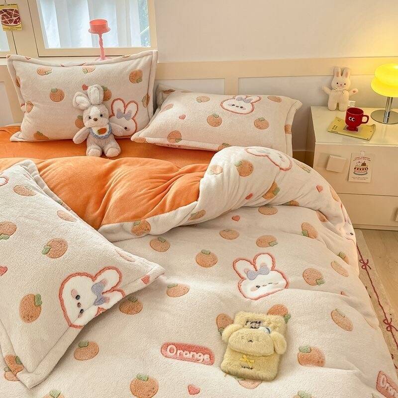 毛布 布団カバー 冬用 厚手 ベッドカバー 暖かい 抗菌防臭 ダブルサイズ 掛け布団カバー 洗える 寝具 ベッド用品 プレゼント シングル セミダブル ダブル 韓国ファッション