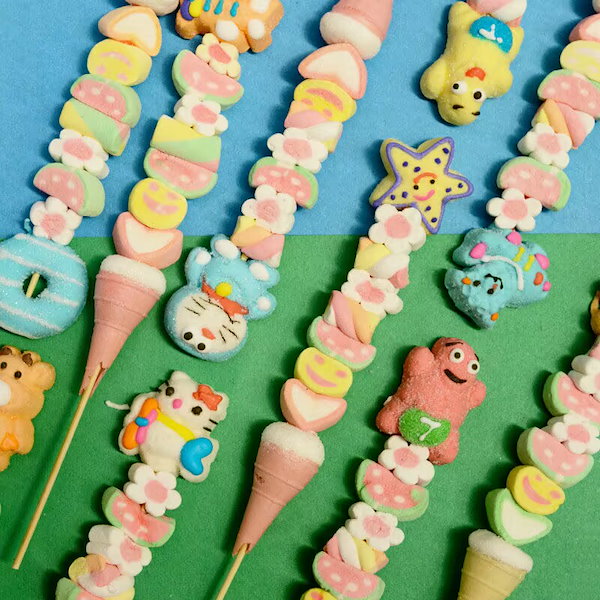 Qoo10] 50本のかわいいキャラクターマシュマロ串