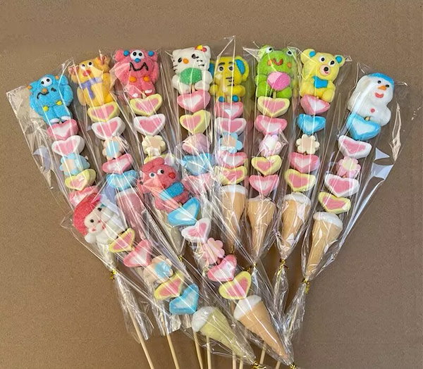 Qoo10] 50本のかわいいキャラクターマシュマロ串