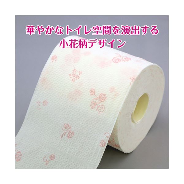 (まとめ) 日本製紙クレシア クリネックス コンパクト フラワープリント ダブル 芯あり 37.5m 香り付き 1パック(8ロール) (×5セット)