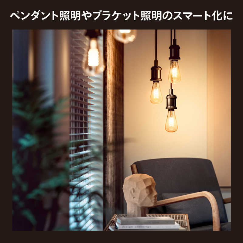 フィリップス　PHILIPS　Philips Hue フィラメント ホワイトグラデーション LED電球 エジソン形［E26 /一般電球形 /40W相当 /1個 /広配光タイプ］　PHFL64