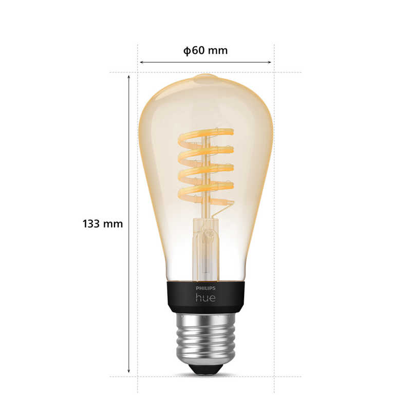 フィリップス　PHILIPS　Philips Hue フィラメント ホワイトグラデーション LED電球 エジソン形［E26 /一般電球形 /40W相当 /1個 /広配光タイプ］　PHFL64
