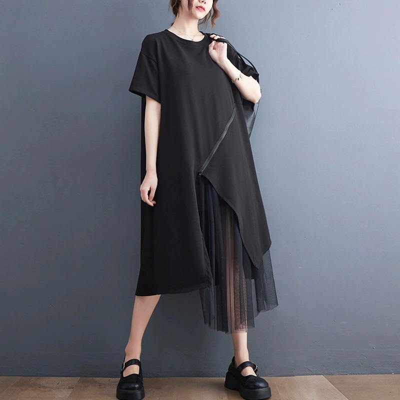ワンピース人気新作夏服レディースtシャツワンピース韓国ファッション半袖大きいサイズゆったり可愛いクルーネックゆったり肉を隠す着痩せ効果